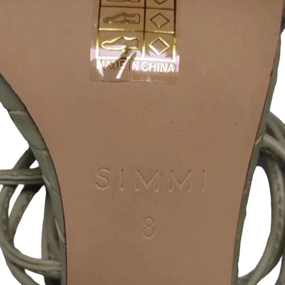 Simmi London Heels Strappy Lace up Heels Seagreen Light Green Size 8 - Picture 8 of 11